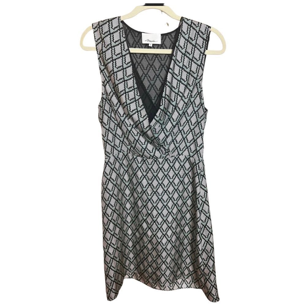 3.1 Philliplim Sleeveless Silk Geometric Dress Sz. 8
